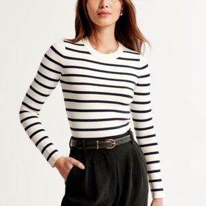 Slim Striped Crewneck Sweater